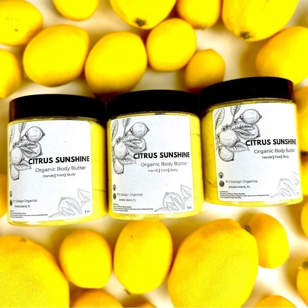 Citrus Sunshine 8oz-Body‎ Butter W/Aloe and essential oils-Grapefruit
